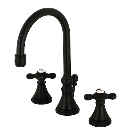 Kingston Brass 8" Widespread Bathroom Faucet, Matte Black KS2980AX